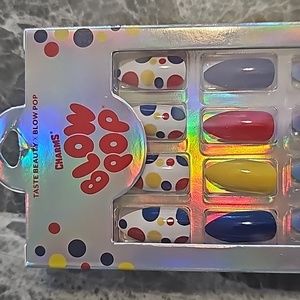 Taste Beauty Charms Blow Pop Press-On Nails Set - 24pc NWT Multicolor